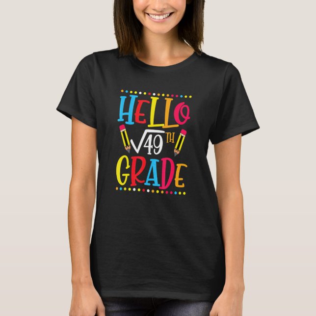 Platz 7 von 49 Mathematiklehrern T-Shirt (Vorderseite)