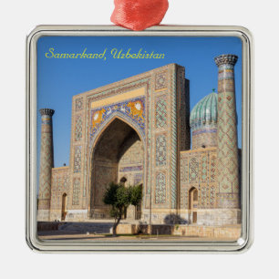Platz bei Sonnenuntergang - Samarkand, Usbekistan Ornament Aus Metall