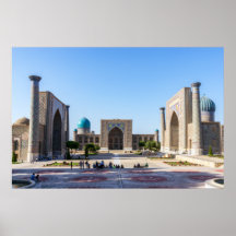 Platz bei Sonnenuntergang - Samarkand, Usbekistan