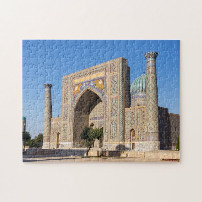 Platz bei Sonnenuntergang - Samarkand, Usbekistan Puzzle (Horizontal)