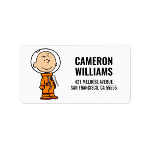 PLATZ Charlie Brown Astronaut Adressaufkleber