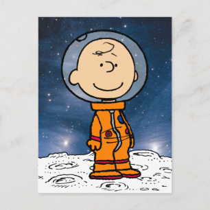 PLATZ   Charlie Brown Astronaut Postkarte