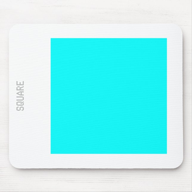 Platz - Cyan und Weiß Mousepad (Vorne)