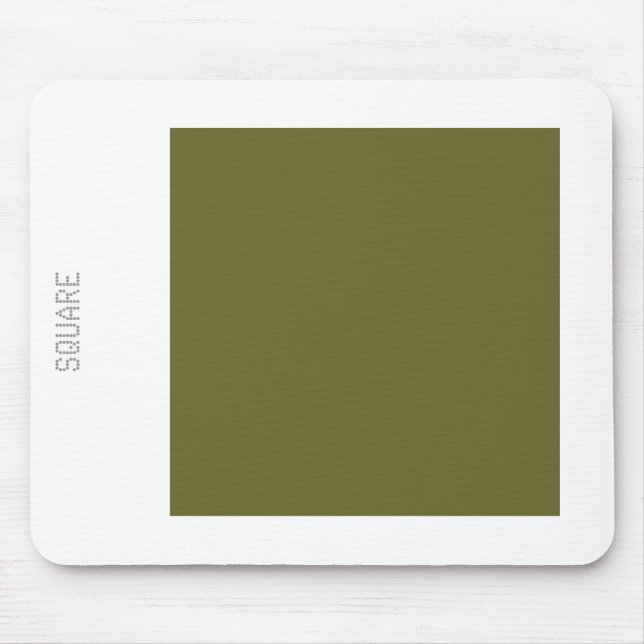 Platz: Deep Olive and White Mousepad (Vorne)