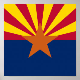 Platz der Flagge von Arizona Poster