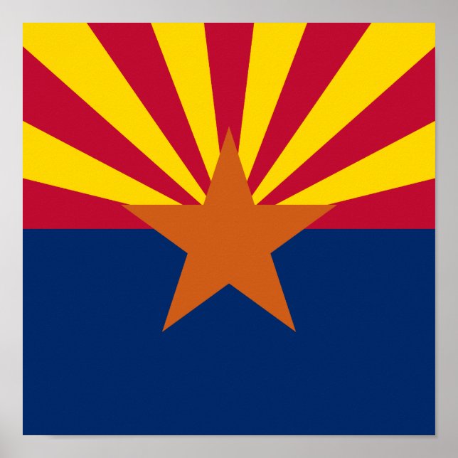 Platz der Flagge von Arizona Poster (Vorne)