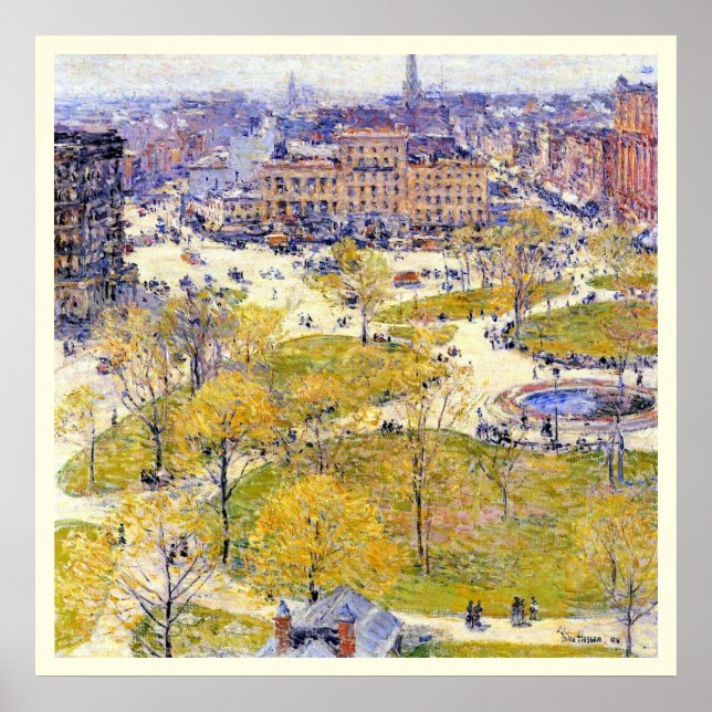Platz der Gewerkschaft im Frühjahr von Frederick C Poster (Vorne)