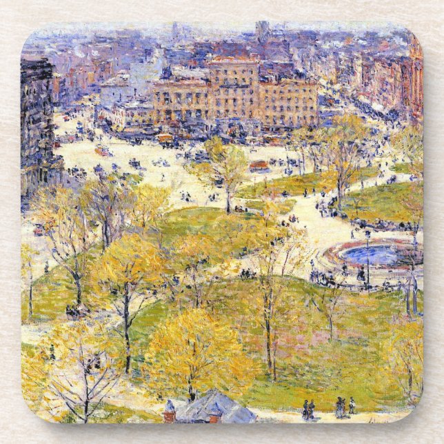 Platz der Gewerkschaft im Frühjahr von Frederick C Untersetzer (Vorderseite)