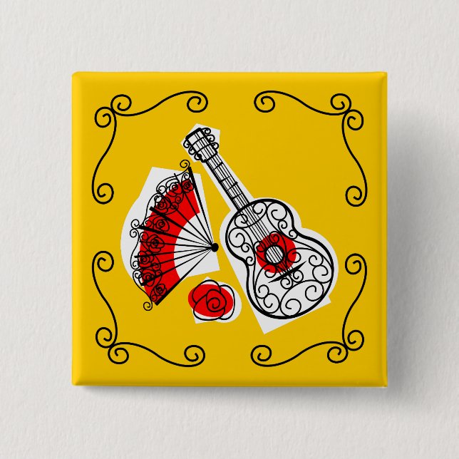 Platz der spanischen Souvenirs Ecke Button (Vorderseite)