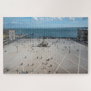 Platz des Handels von oben in Lissabon, Portugal Puzzle