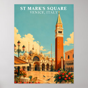 Platz des heiligen Markus Venedig Italien Piazza S Poster