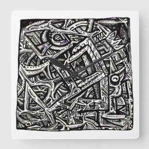 Platz eins von Brian Benson Quadratische Wanduhr