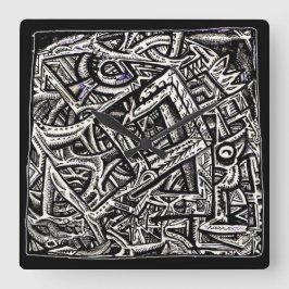 Platz eins von Brian Benson Quadratische Wanduhr