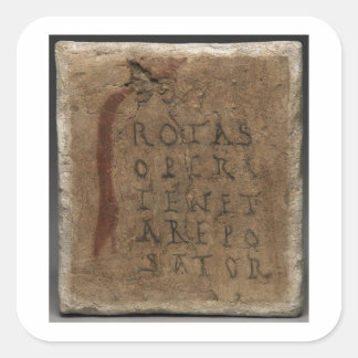 Platz für den Sator. Rotas Opera Tenet Arepo Sator Quadratischer Aufkleber