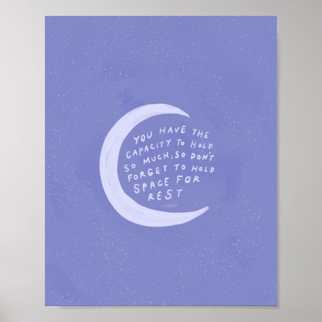 Platz für die Erholung - Lila Schlafzimmerdekor Poster (Vorne)