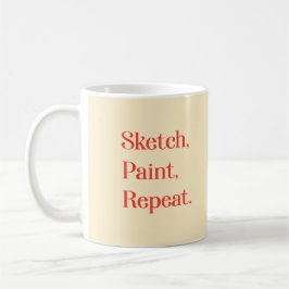 Platz für Kreativität schaffen, damit sie sich auf Kaffeetasse