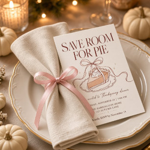 Platz für Torte Coquette Schleifenband Thanksgivin Einladung
