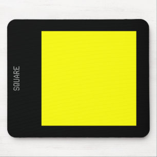 Platz - Gelb auf schwarz Mousepad