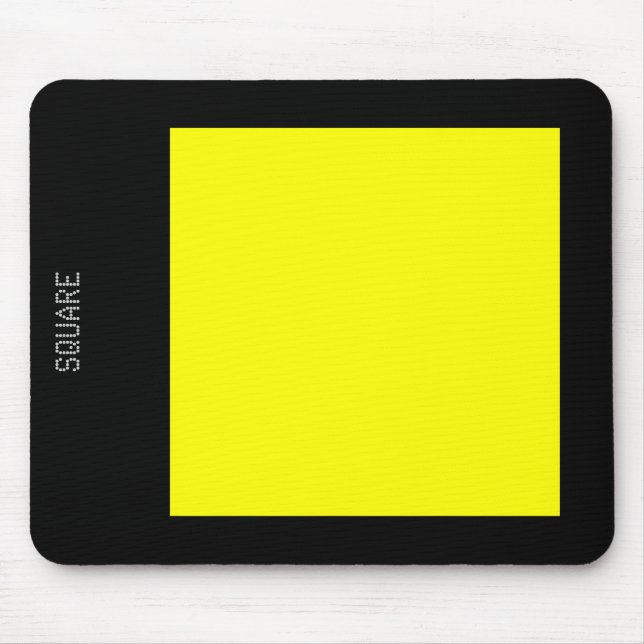 Platz - Gelb auf schwarz Mousepad (Vorne)