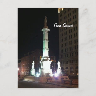 Platz in der Nacht Postkarte