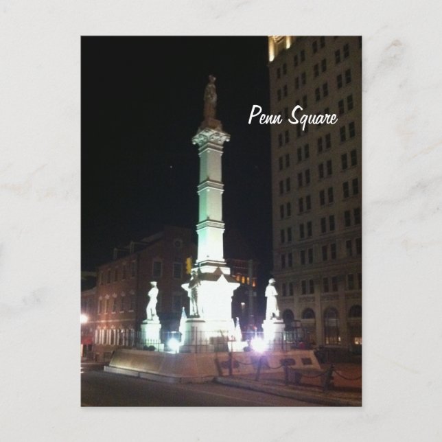 Platz in der Nacht Postkarte (Vorderseite)