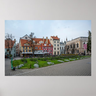 Platz Livu in Riga, Lettland Poster