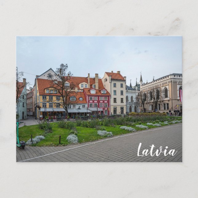 Platz Livu in Riga, Lettland Postkarte (Vorderseite)