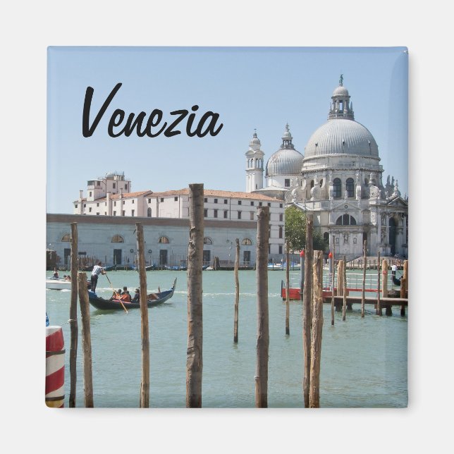 Platz Magnet von Venedig mit Text (Vorne)