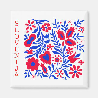 Platz mit slowenischem Ziermotiv Magnet