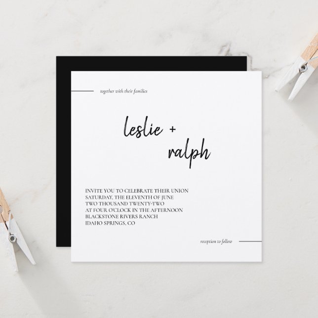 Platz Moderne Einladung (Vorderseite/Rückseite Beispiel)