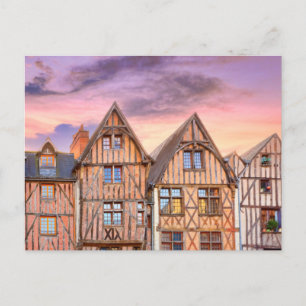 Platz Plumereau in Tours, Frankreich Postkarte