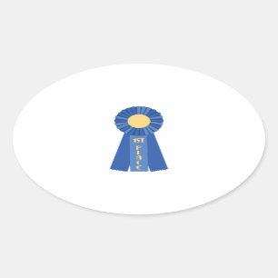 Platz Ribbon Ovaler Aufkleber