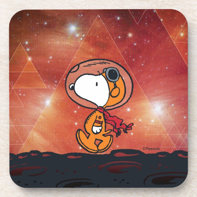 PLATZ | Snoopy Geometric Moon Walk Getränkeuntersetzer (Vorderseite)