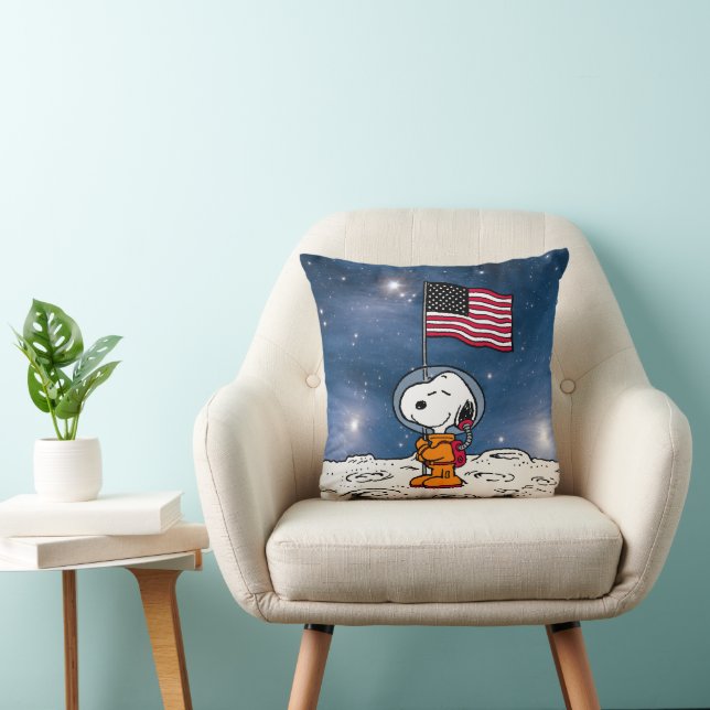 PLATZ | Snoopy mit Flaggenastronaut Kissen (Stuhl )