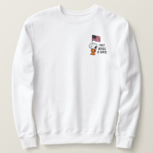 PLATZ Snoopy mit Flaggenastronaut Sweatshirt