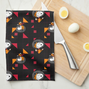 PLATZ   Snoopy Space Anzug Schwarzes Muster Geschirrtuch