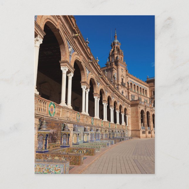 Platz Spanien, Sevilla Postkarte (Vorderseite)