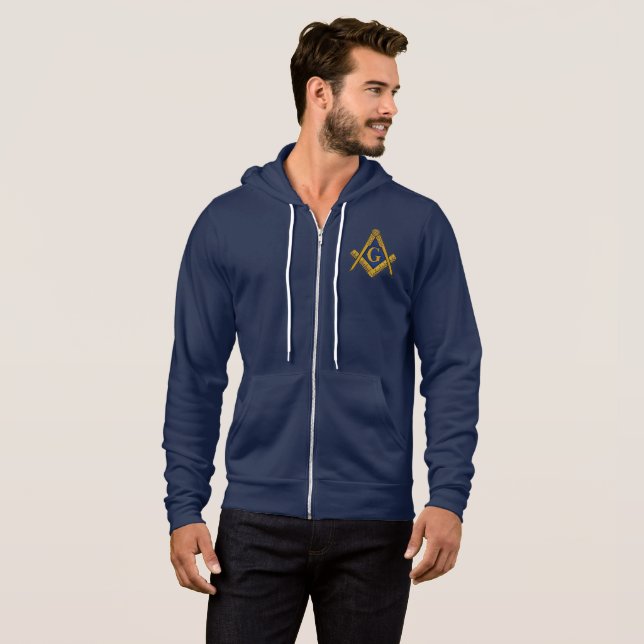 Platz und Compass Freemason Masonry Masonic Hoodie (Vorne ganz)