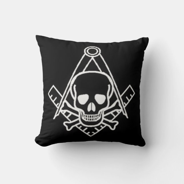 Platz und Kompass mit Inset Skull Kissen (Vorderseite)