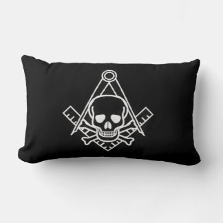 Platz und Kompass mit Inset Skull Lendenkissen