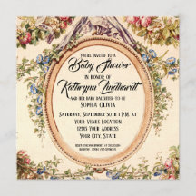 Platz Vintag Französisch Wasserfarbene Rose Blumen