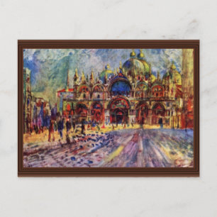 Platz von St. Markus in Venedig von Pierre-Auguste Postkarte