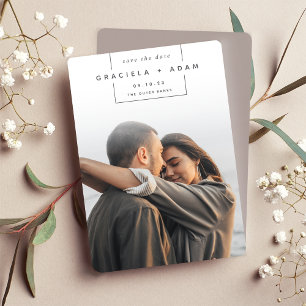 Platz weg   Einfaches modernes vertikales Foto Save The Date