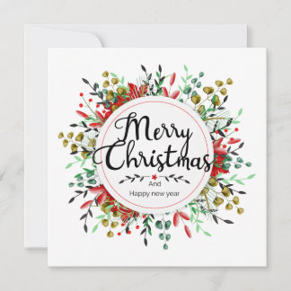 Platz Weihnachtskarte Blume Wreath