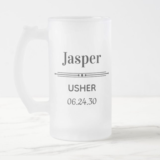 Platzanweiser Personalisiert Mattglas Bierglas (Links)
