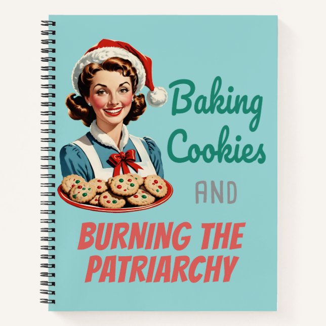 Plätzchen backen und das Patriarchat verbrennen Notizbuch (Vorderseite)