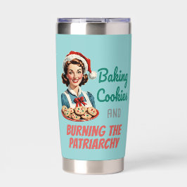 Plätzchen backen und das Patriarchat verbrennen Thermobecher