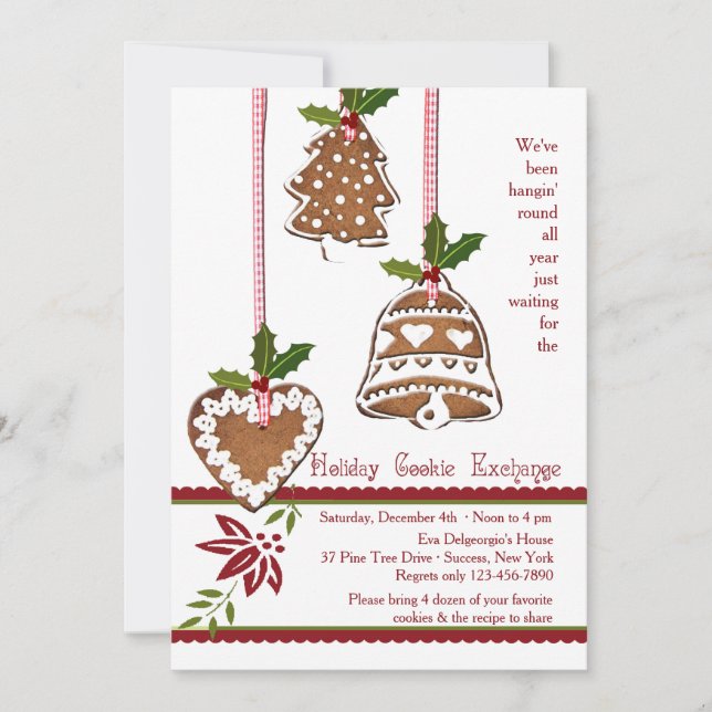 Plätzchen-Dekorations-Tauschen-Party Einladung (Vorderseite)