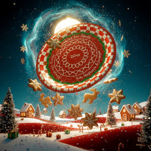 Plätzchen für den Weihnachtsmann Rot Grün Frohe We Pappteller