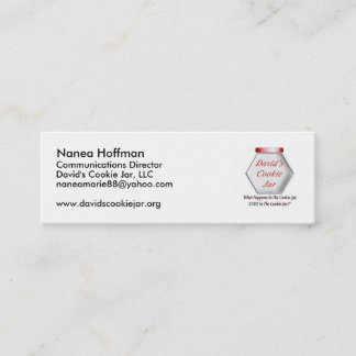 Plätzchen-Glas-Visitenkarte Mini Visitenkarte